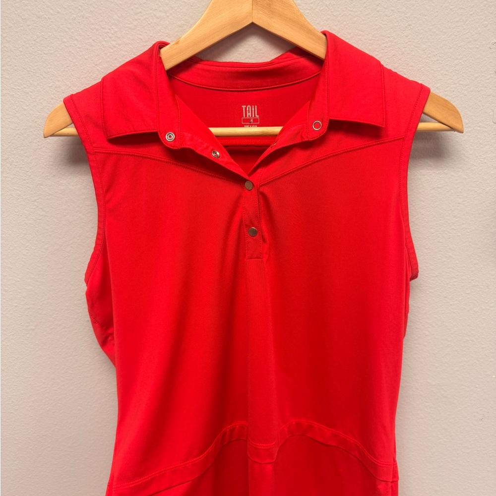 Tail Women's Vibrant Red Sleeveless Blouse